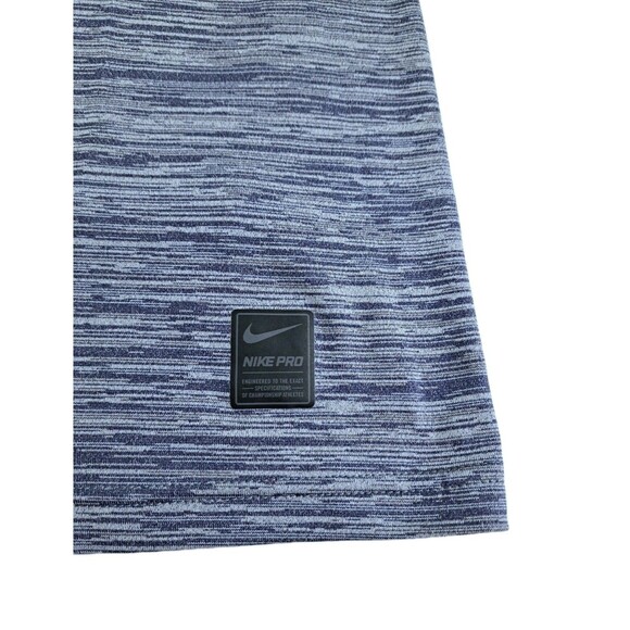 Nike Pro Drifit Mens Medium Performance Long Sleeve Heather Blue Gray Tshirt - Picture 2 of 11